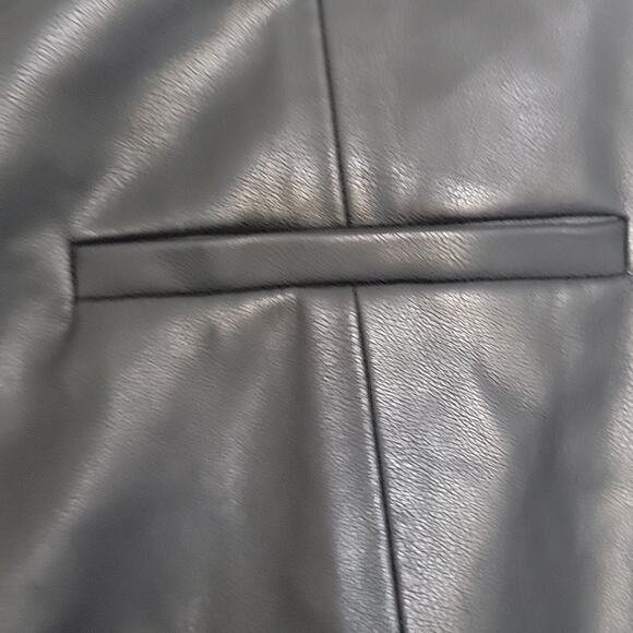 Mango Leather Effect Slim Trouser Pants, XL - Picture 4 of 8